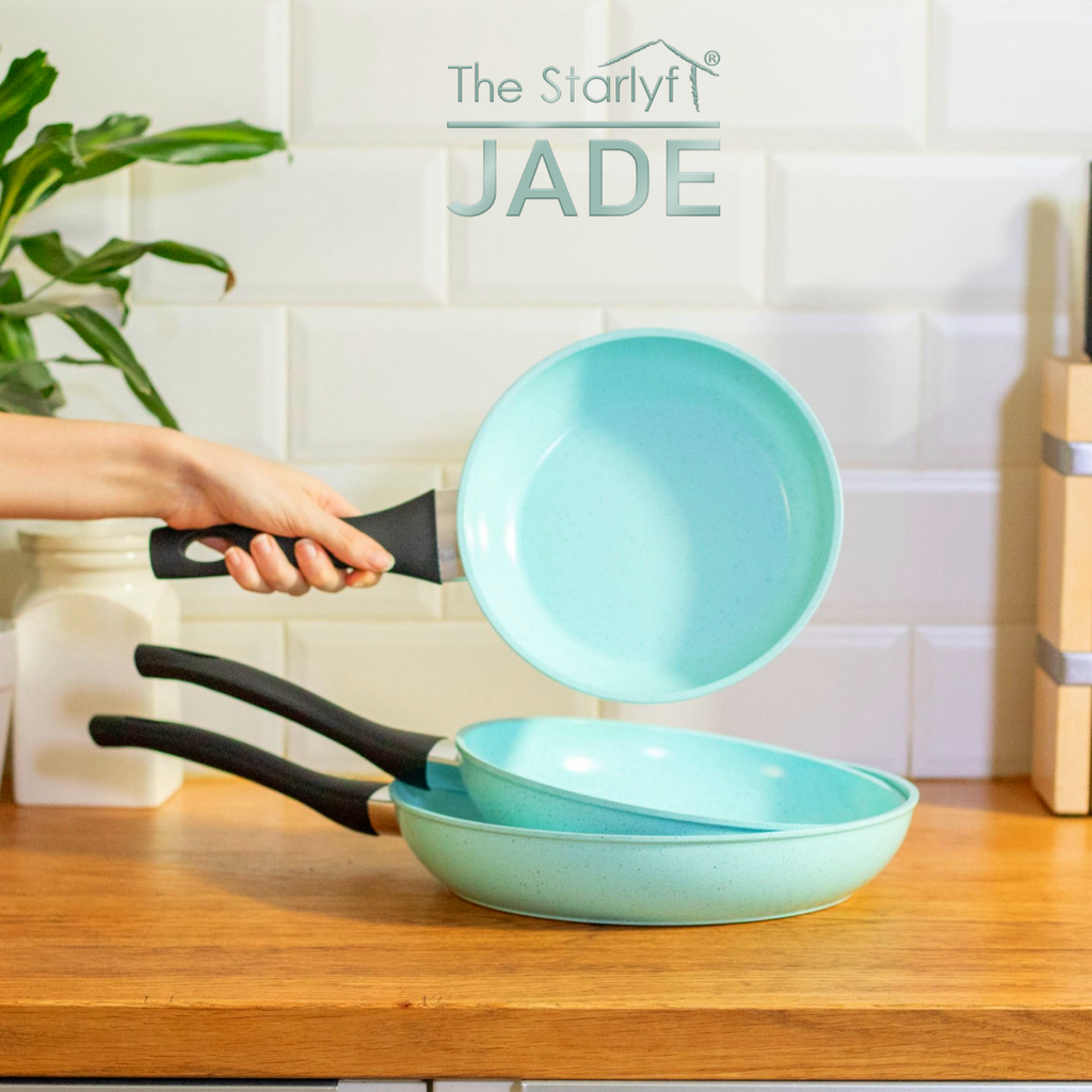 Sartén antiadherente con revestimiento de polvo de cerámica de jade