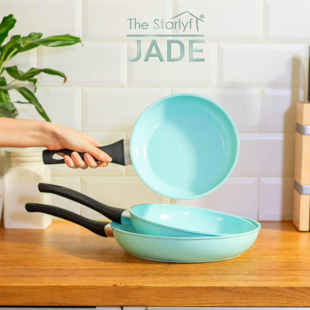 Sartén antiadherente con revestimiento de polvo de cerámica de jade