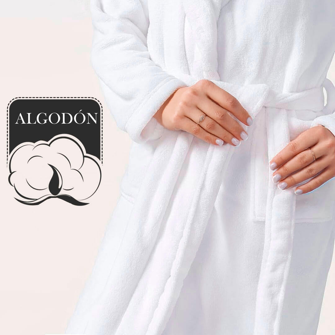 Albornoz femenino extra suave y de alta absorción
