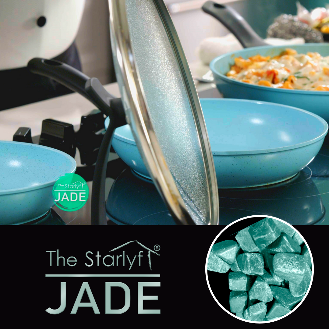Sartén antiadherente con revestimiento de polvo de cerámica de jade