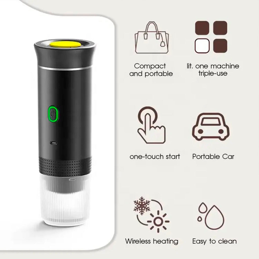 Cafetera Expresó Portátil Capsulas 3 en 1 Compatible con Nespresso Dolce Gusto y Café Molido